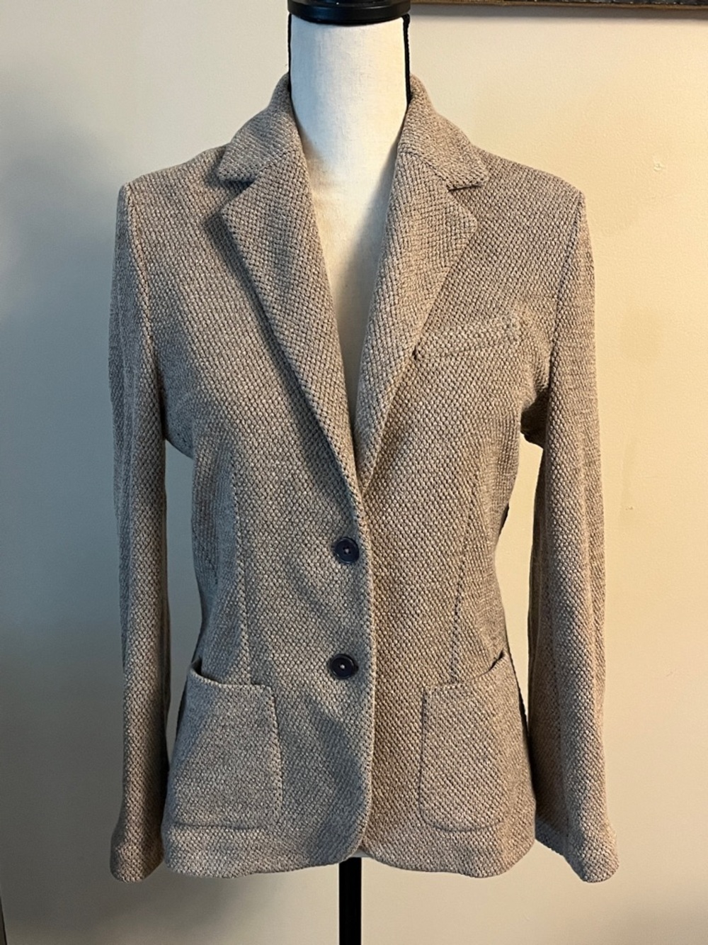 Circolo 1901  Textured Knit Blazer in Taupe, Italian, size small